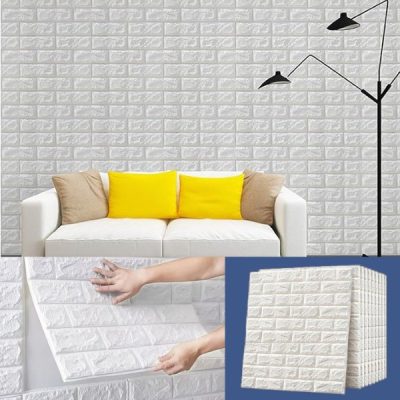 (5 bucăți) Tapet Autoadeziv Cu Model 3D De Cărămidă | BRICKSBY