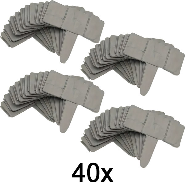 4x Bordură de grădină cu aspect de piatră (10 buc.) | MINIFENCE
