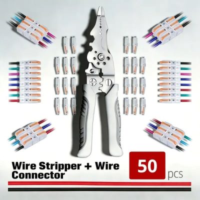 Conectori pentru cabluri de tensiune (50 buc.) cu dezizolator | QUICKCONX